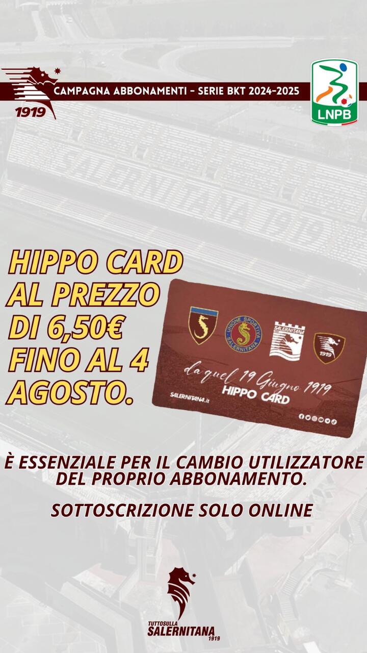 Hippo Card Salernitana