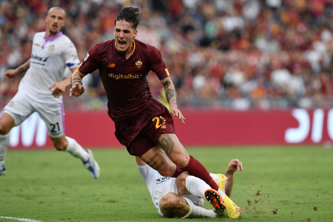 Zaniolo in contrasto 