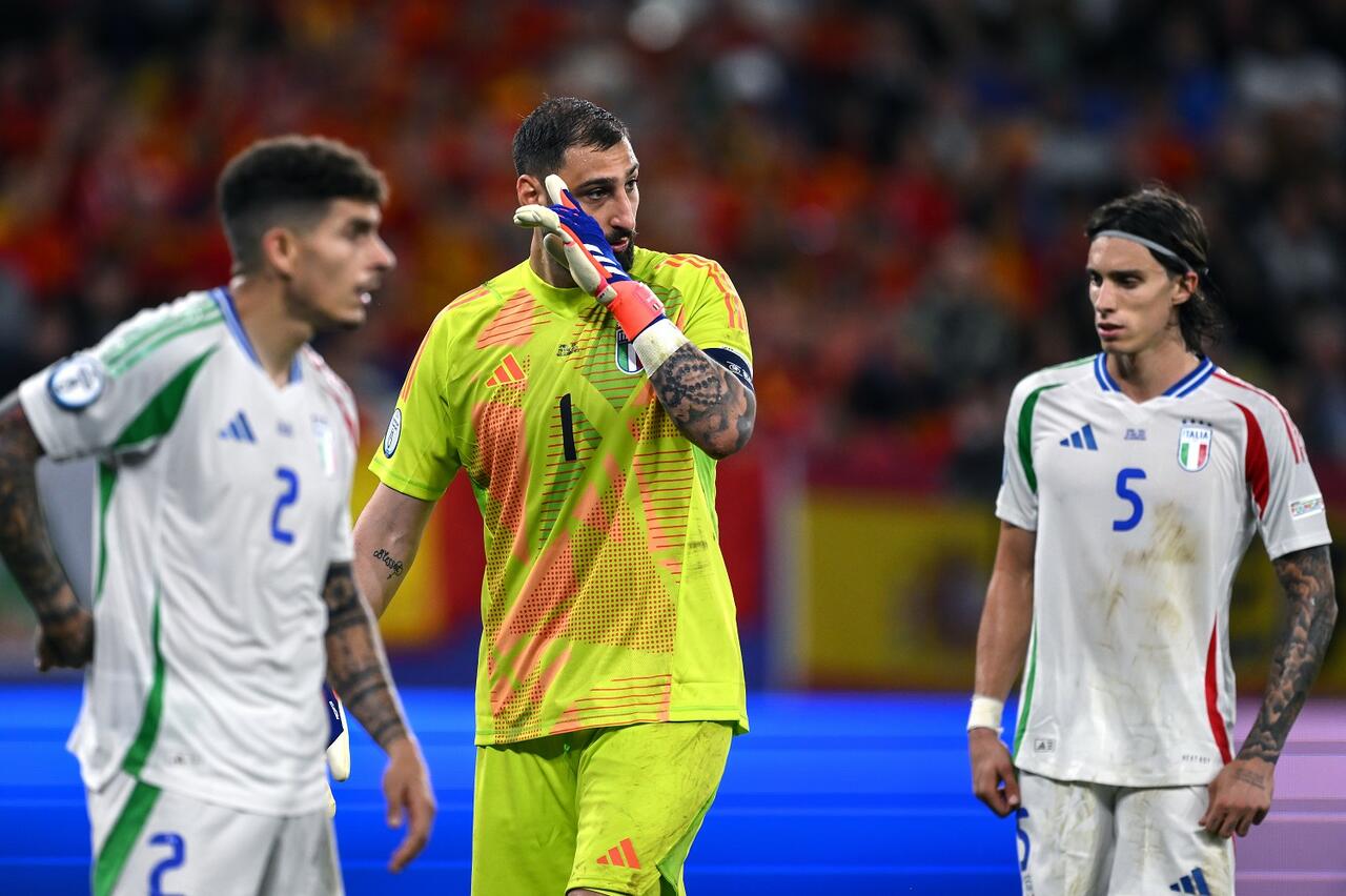 Giovanni Di Lorenzo, Gianluigi Donnarumma e Riccardo Calafiori