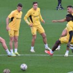 I giocatori della Juve si allenano